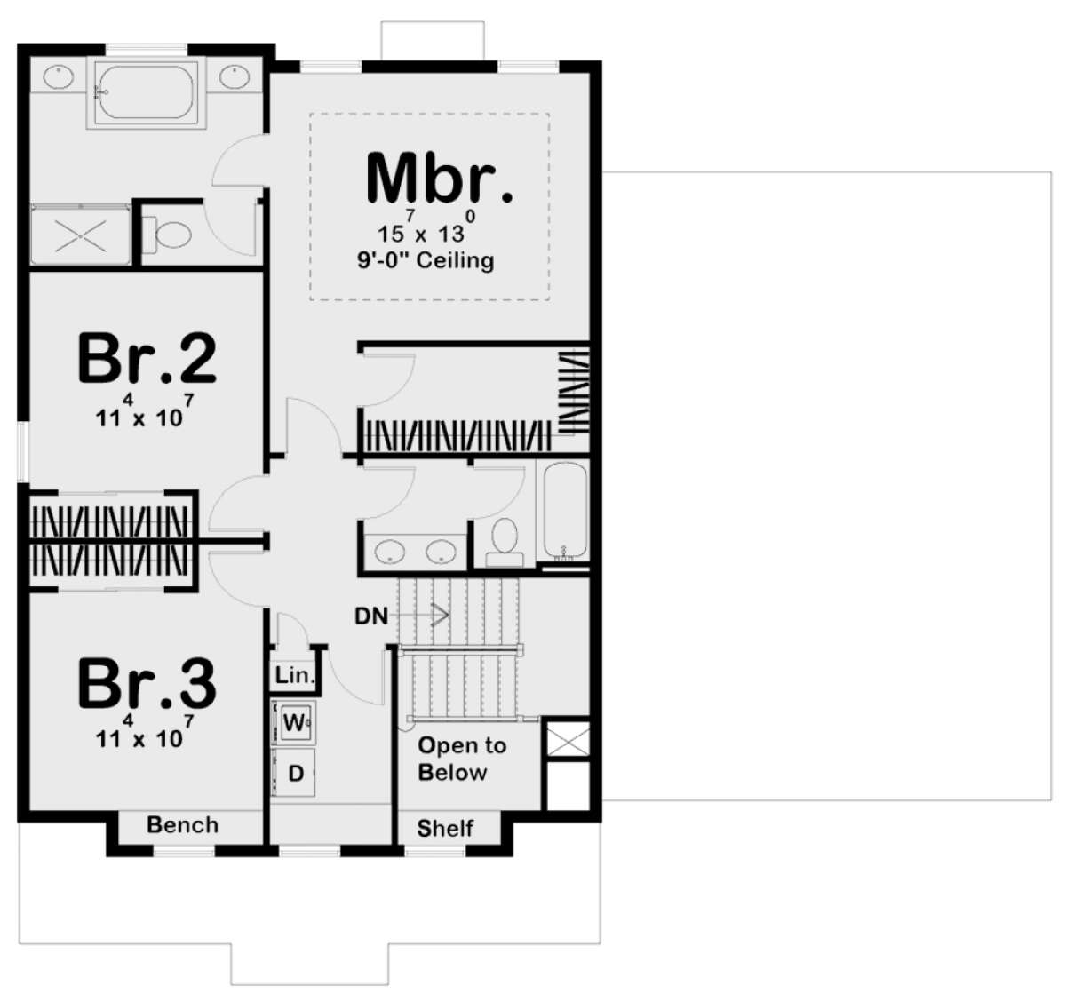 Second Floor for House Plan #963-00147