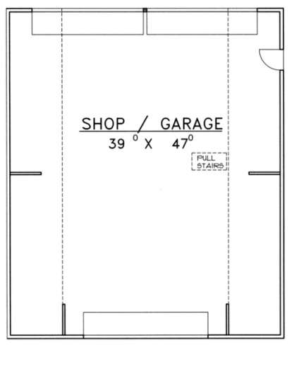 Garage/Shop Floor for House Plan #039-00410