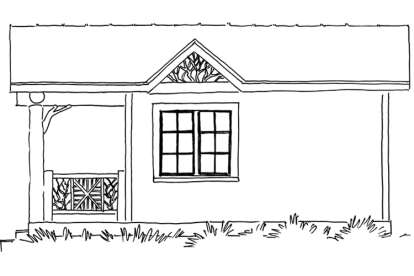 Cabin House Plan #1907-00037 Elevation Photo