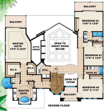 Upper for House Plan #1018-00256