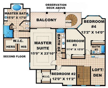 Upper for House Plan #1018-00258