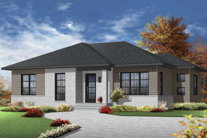 Contemporary House Plan #034-01086 Elevation Photo