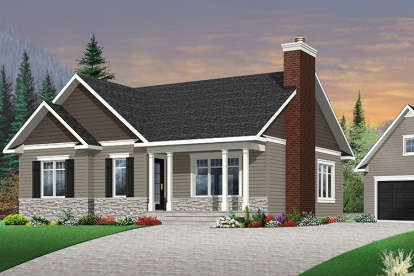 Traditional House Plan #034-01089 Elevation Photo