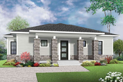 Contemporary House Plan #034-01090 Elevation Photo