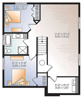 Basement for House Plan #034-01091