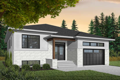 Contemporary House Plan #034-01096 Elevation Photo