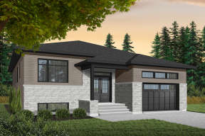 Contemporary House Plan #034-01096 Elevation Photo