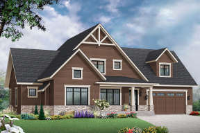 Craftsman House Plan #034-01100 Elevation Photo