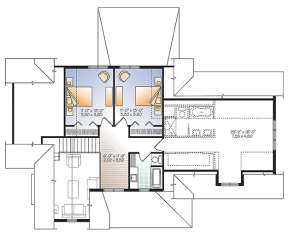 Upper for House Plan #034-01100