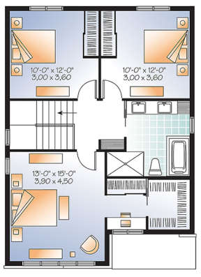 Second Floor for House Plan #034-01101
