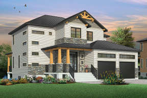 Modern House Plan #034-01103 Elevation Photo