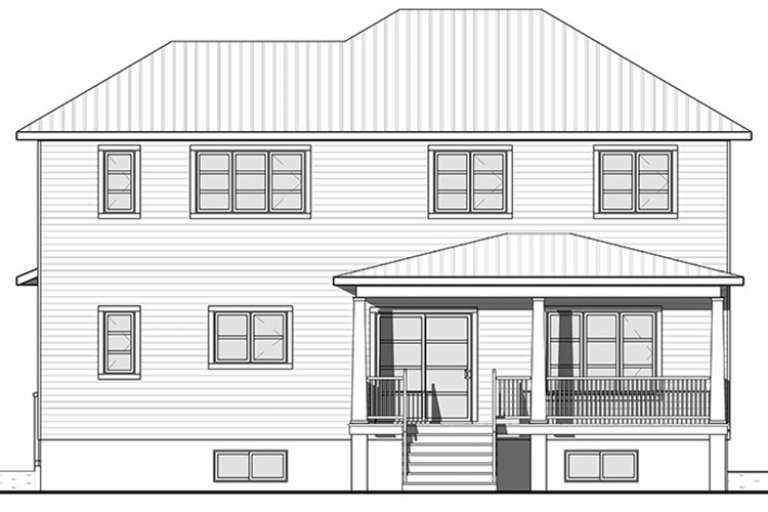 Modern House Plan #034-01103 Elevation Photo
