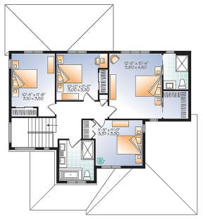 Upper for House Plan #034-01103