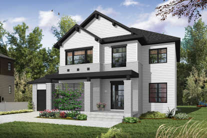 Modern House Plan #034-01105 Elevation Photo