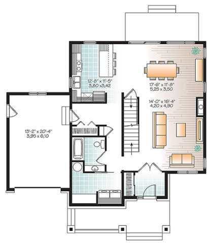 Main Floor for House Plan #034-01105