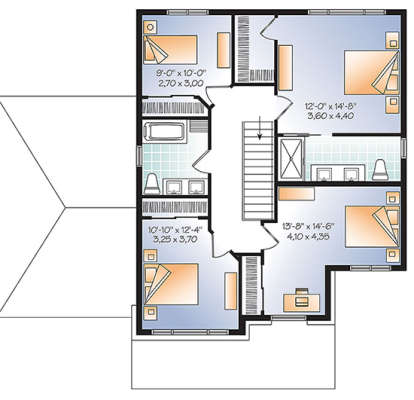 Second Floor for House Plan #034-01105