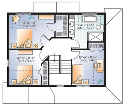 Upper for House Plan #034-01106