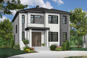 Modern House Plan #034-01107 Elevation Photo