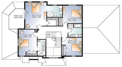 Upper for House Plan #034-01108