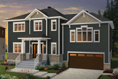 Craftsman House Plan #034-01111 Elevation Photo