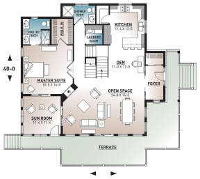 Main Floor for House Plan #034-01112