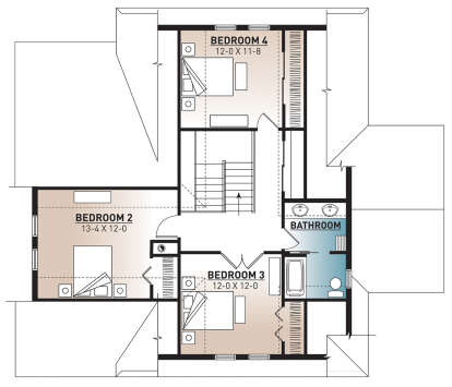 Second Floor for House Plan #034-01112