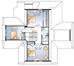 Upper for House Plan #034-01113