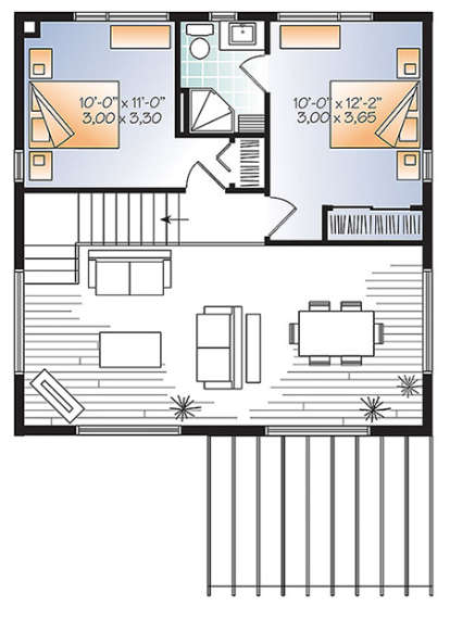 Upper for House Plan #034-01116