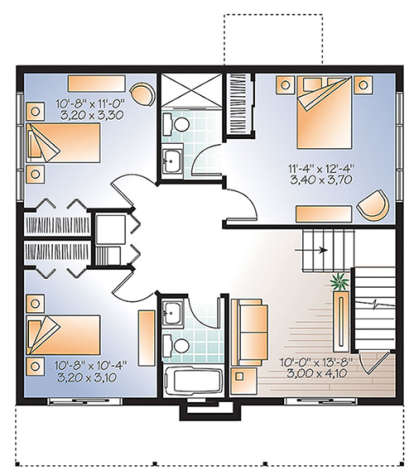 Basement for House Plan #034-01117