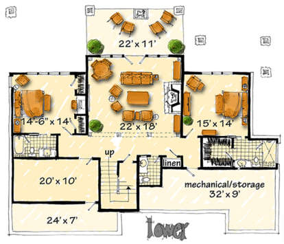 Basement for House Plan #1907-00038