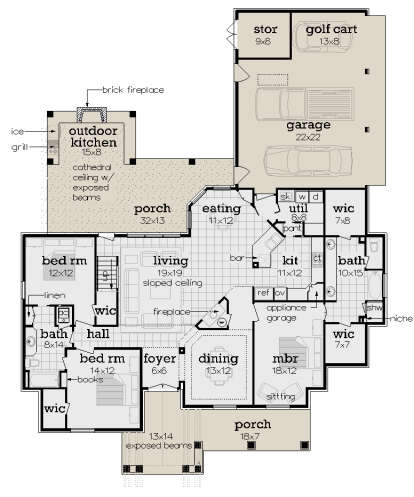 Main Floor  for House Plan #048-00253