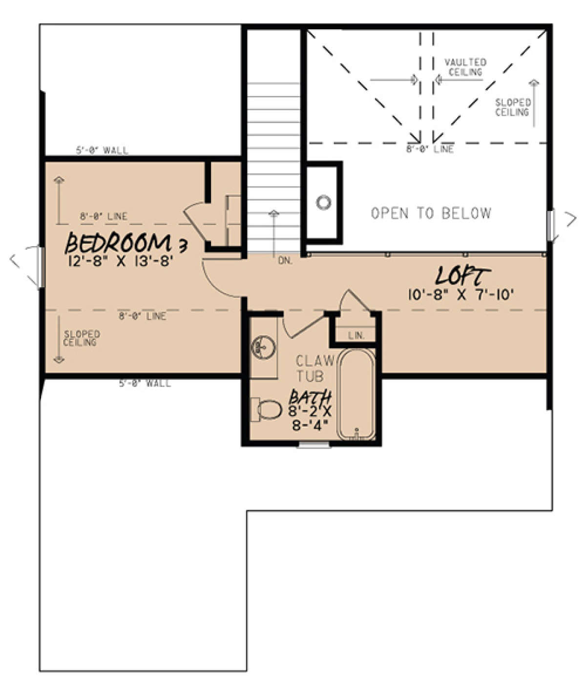 Upper for House Plan #8318-00017