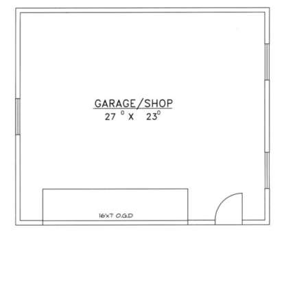 Garage Floor for House Plan #039-00413