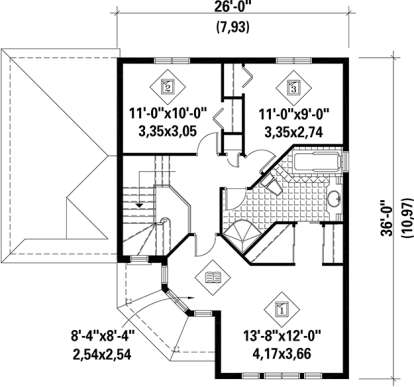 Upper for House Plan #6146-00206