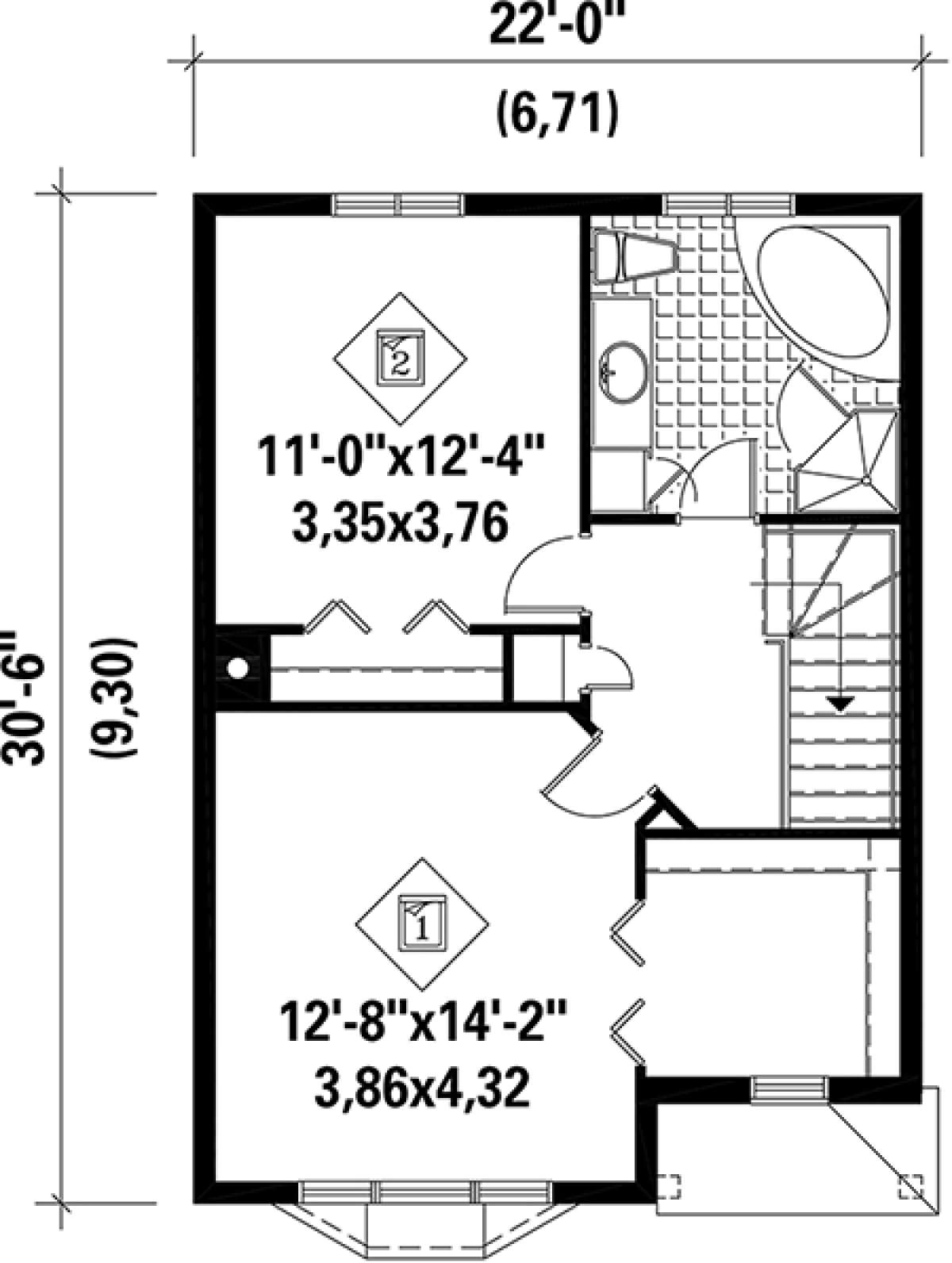 Upper for House Plan #6146-00208