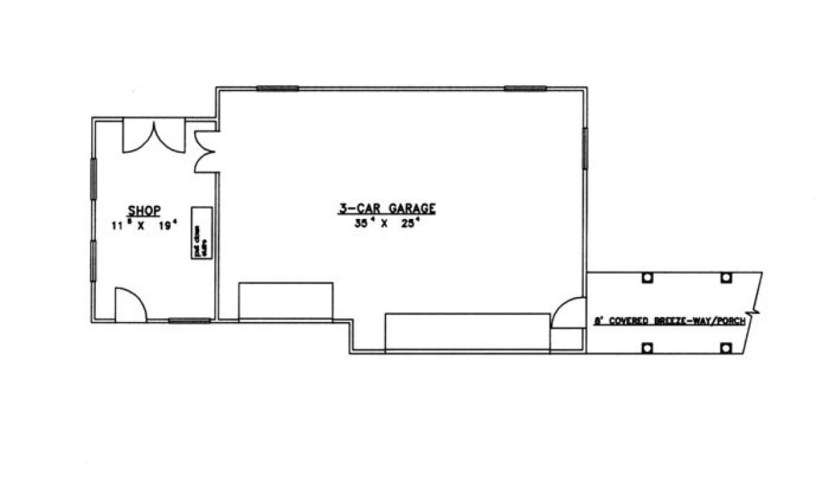 Garage Floor for House Plan #039-00414