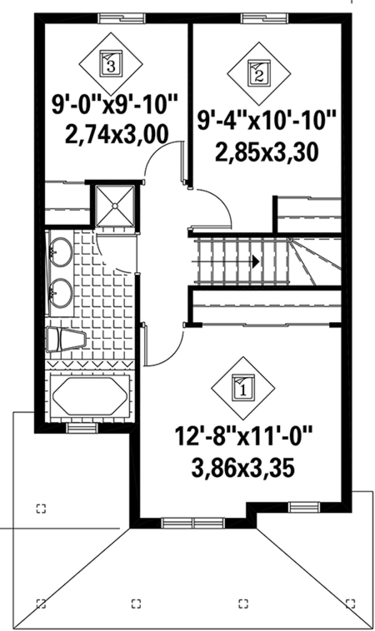 Upper for House Plan #6146-00211