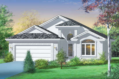 European House Plan #6146-00213 Elevation Photo