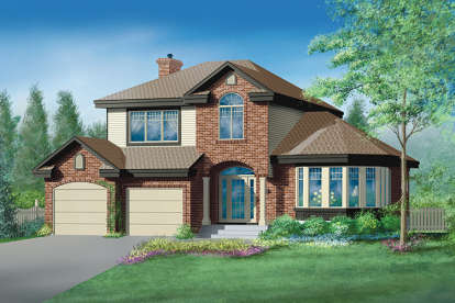 European House Plan #6146-00214 Elevation Photo