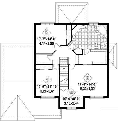 Upper for House Plan #6146-00216