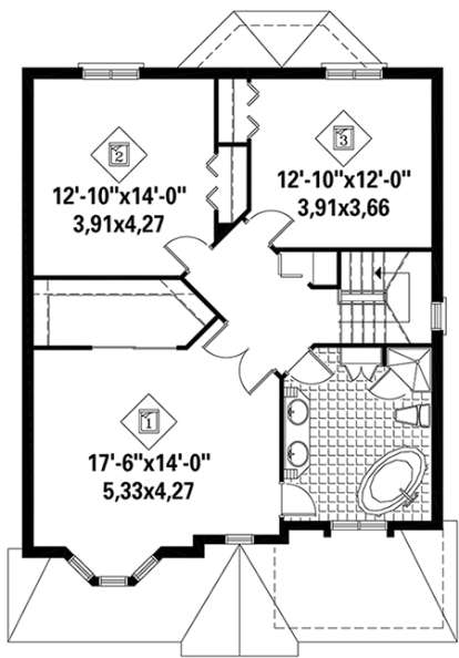 Upper for House Plan #6146-00219