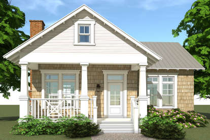 1 Bed, 1 Bath, 841 Square Foot House Plan - #028-00023