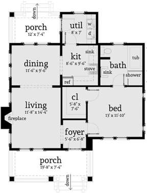 Main Floor for House Plan #028-00023