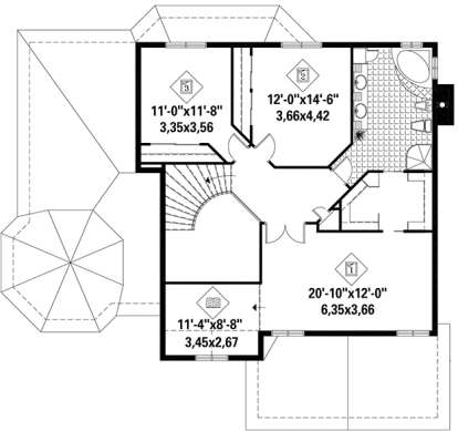 Upper for House Plan #6146-00220