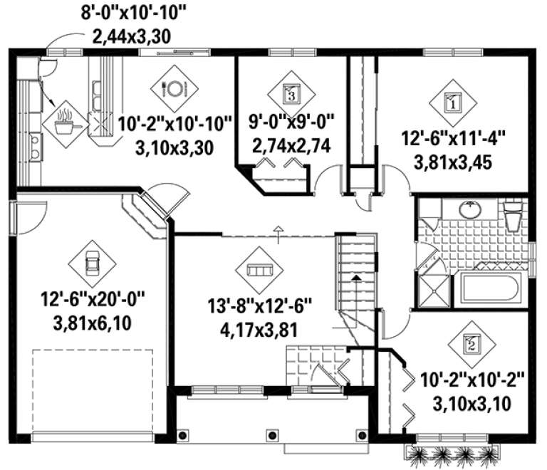 House Plan House Plan #17803 Drawing 1