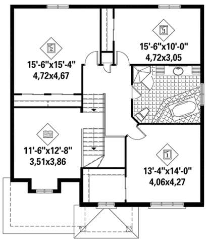 Upper for House Plan #6146-00225