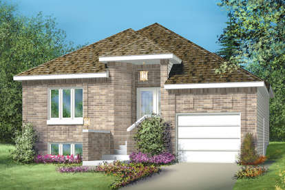 3 Bed, 1 Bath, 1219 Square Foot House Plan - #6146-00227