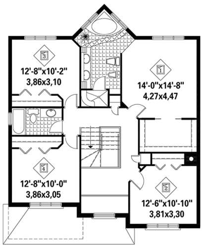 Upper for House Plan #6146-00229