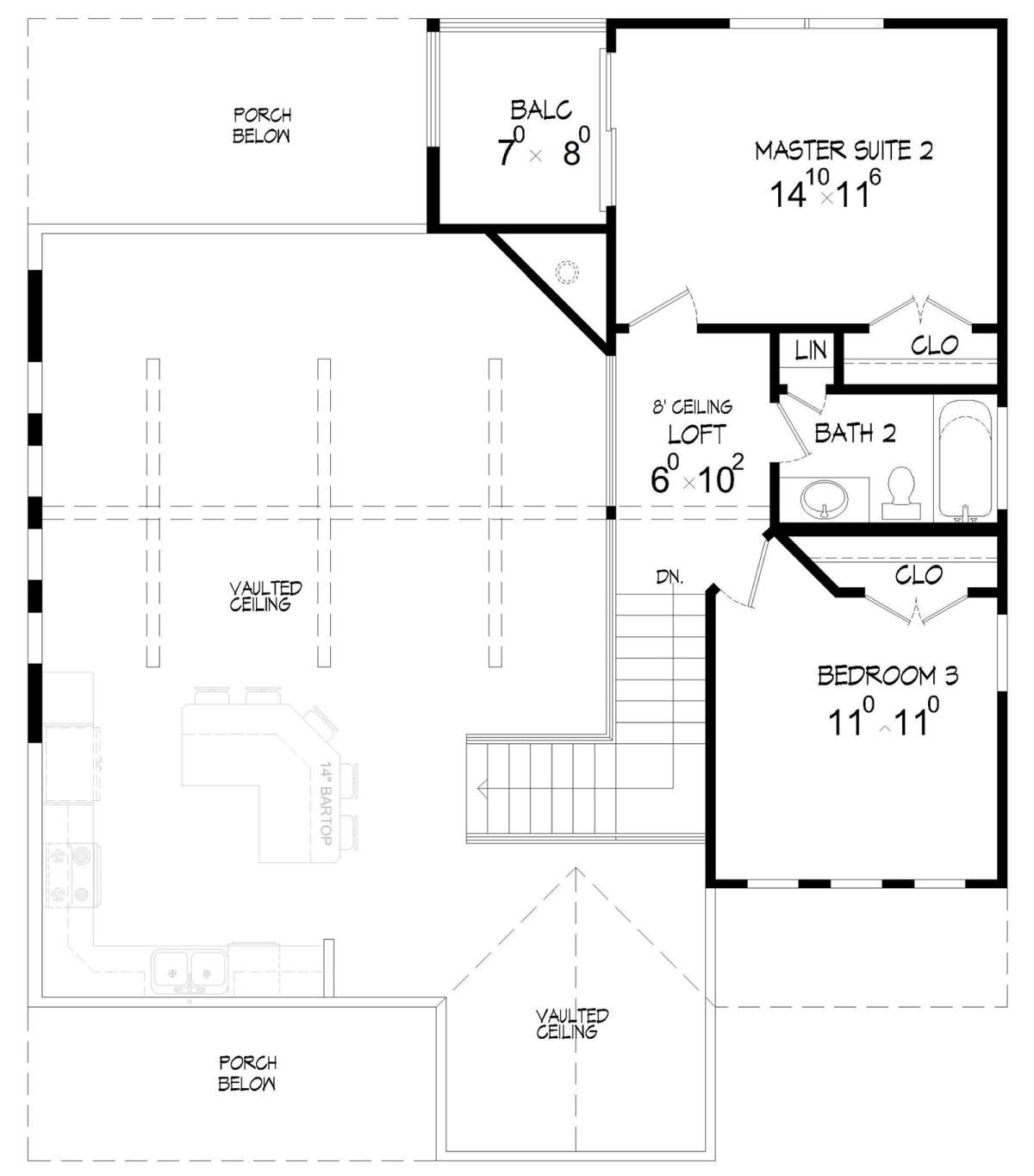 Second Floor for House Plan #940-00002