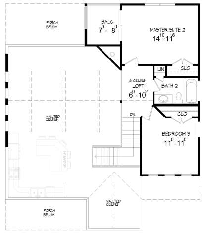 Second Floor for House Plan #940-00002